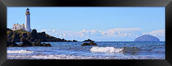 Turnberry lighthouse and Ailsa Craig Framed Print by Allan Durward Photography