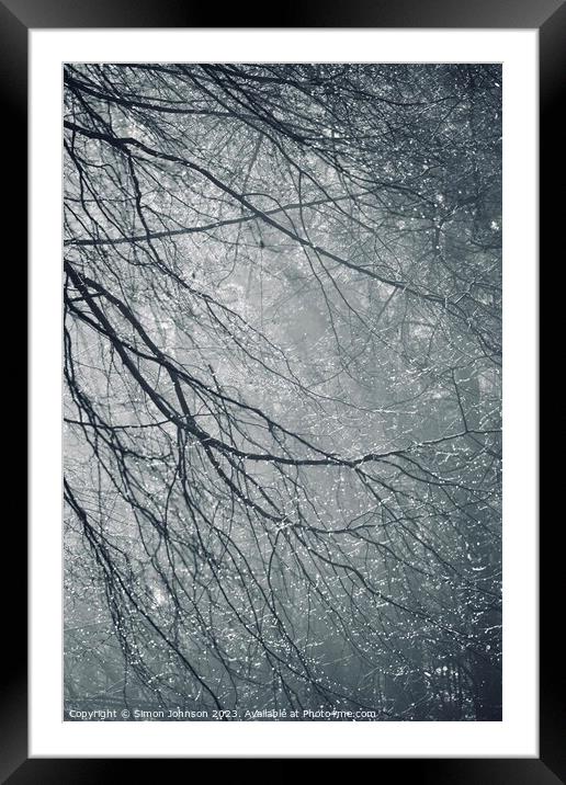 Woodland dew  Framed Mounted Print by Simon Johnson