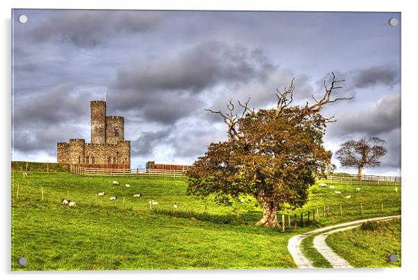 Majestic Tawstock Tower and Castle Acrylic by Mike Gorton