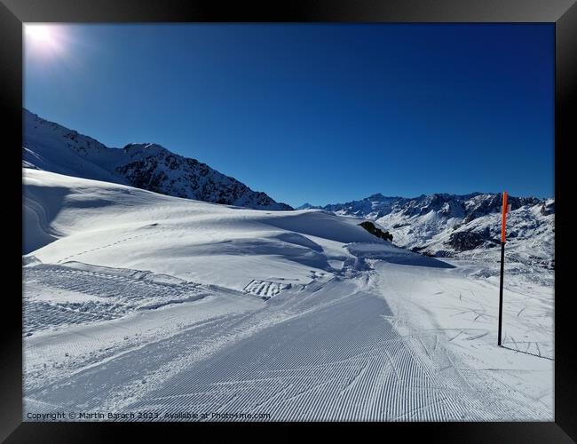 Andermatt black slope Framed Print by Martin Baroch