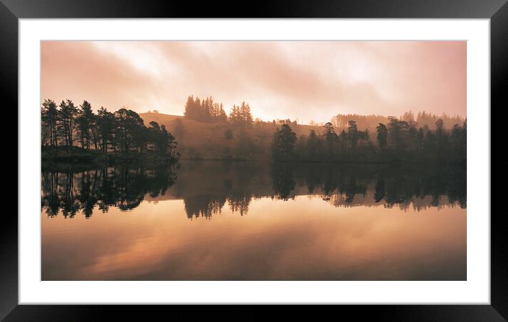 Tarn Hows Sunrise Framed Mounted Print by Tim Hill