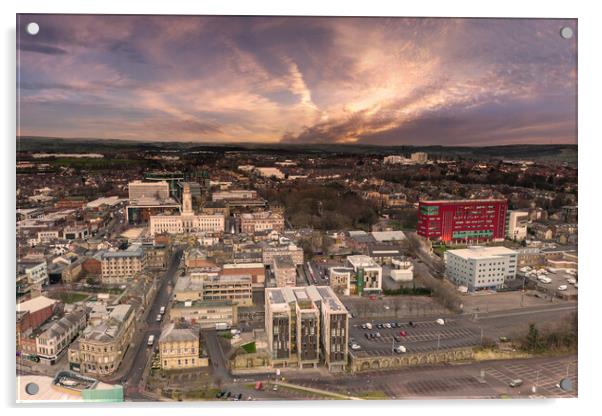 Barnsley Skyline Acrylic by Apollo Aerial Photography