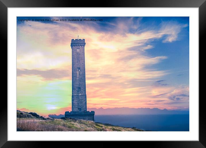 Holcombe hill and peel tower Framed Mounted Print by Derrick Fox Lomax