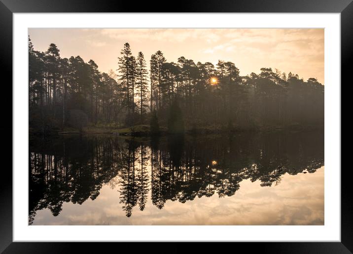 Sunrise at Tarn Hows Framed Mounted Print by Tim Hill