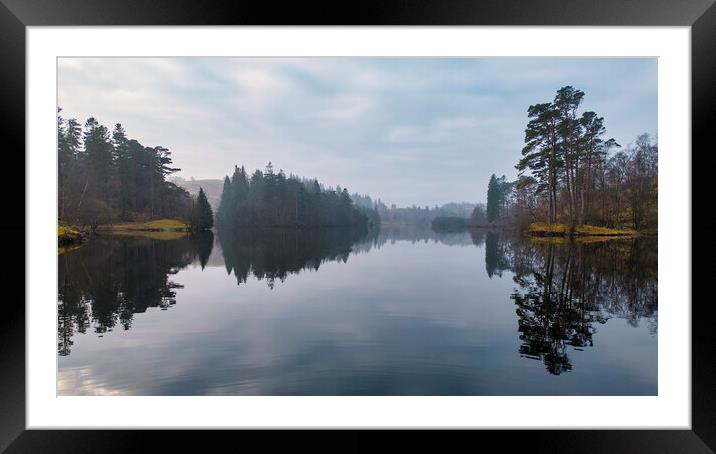 Tarn Hows Reflections Framed Mounted Print by Tim Hill