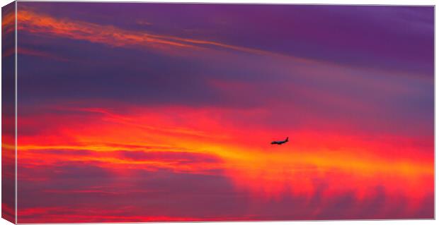 Fiery Red Sky Canvas Print by tim miller