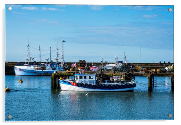 Bridlington Harbour Fishing Boat Acrylic by Tim Hill