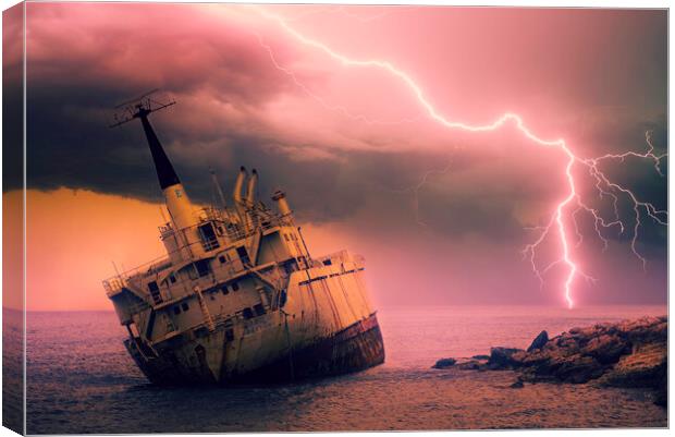 Edro 3 Shipwreck Canvas Print by Tim Hill