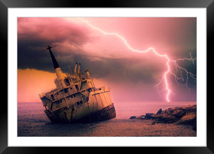 Edro 3 Shipwreck Framed Mounted Print by Tim Hill