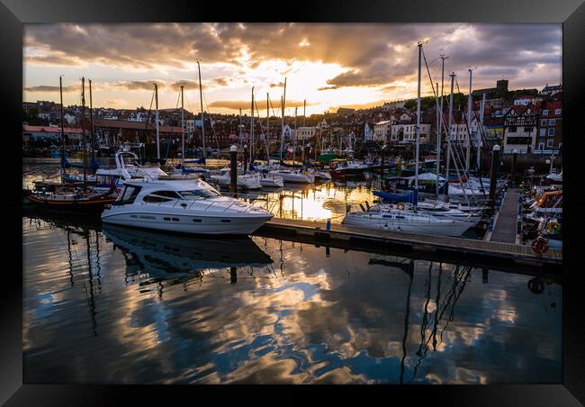 Serene Beauty of Scarborough Sunset Framed Print by Tim Hill