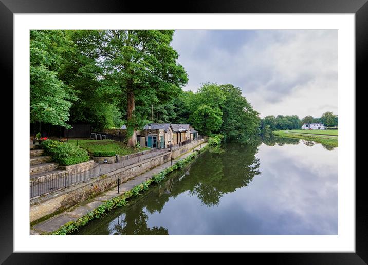 Moody reflections of Saltaire Framed Mounted Print by Tim Hill
