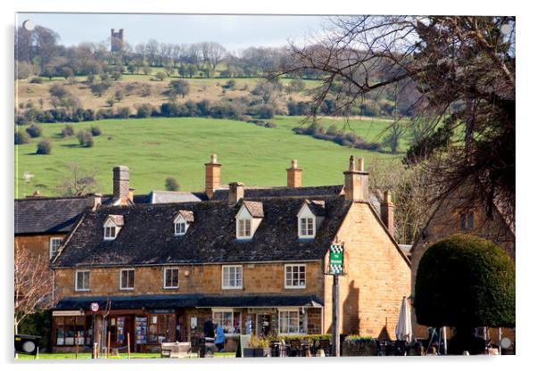 Broadway Cotswolds Worcestershire England UK Acrylic by Andy Evans Photos