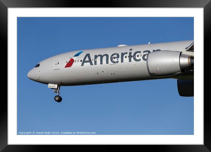 American Airlines Boeing 777-323  Framed Mounted Print by David Pyatt