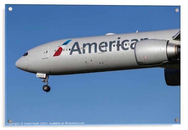 American Airlines Boeing 777-323  Acrylic by David Pyatt
