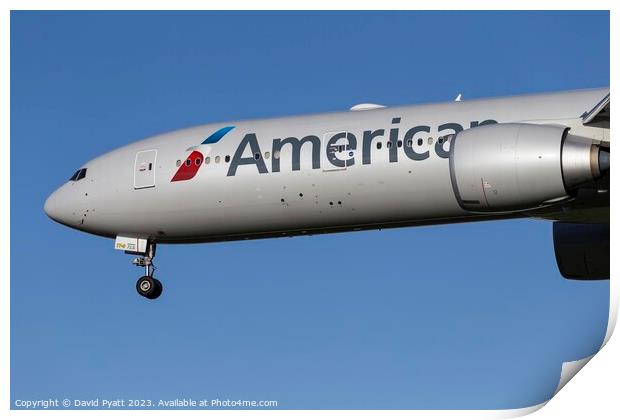 American Airlines Boeing 777-323  Print by David Pyatt