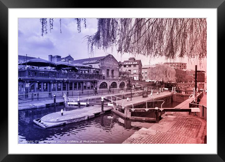 Camden Lock  Framed Mounted Print by Rob Hawkins