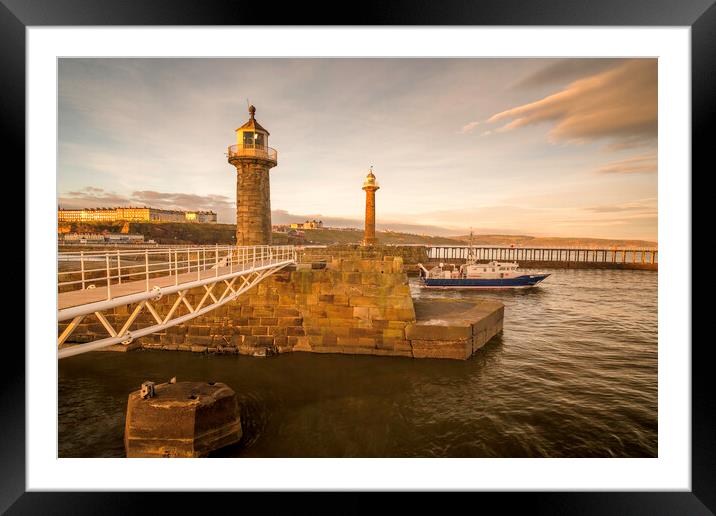 Whitby Fisheries Patrol Boat Framed Mounted Print by Tim Hill
