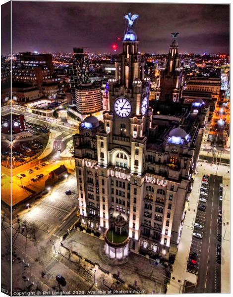 Royal Liver Building Liverpool Canvas Print by Phil Longfoot