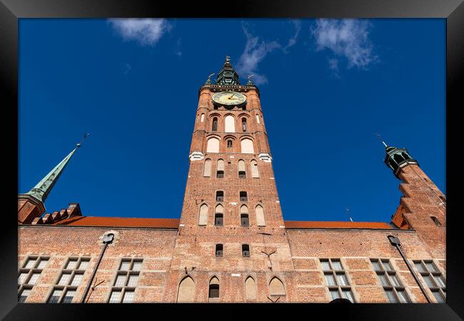 Main Town Hall In City Of Gdansk Framed Print by Artur Bogacki