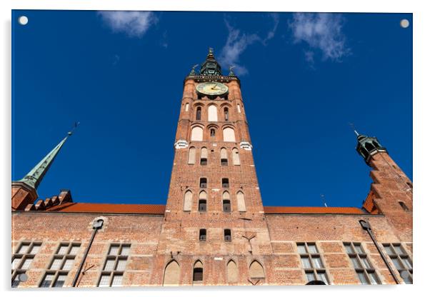 Main Town Hall In City Of Gdansk Acrylic by Artur Bogacki