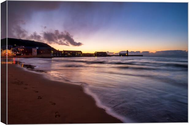 Scarborough South Bay at Dawn Canvas Print by Tim Hill