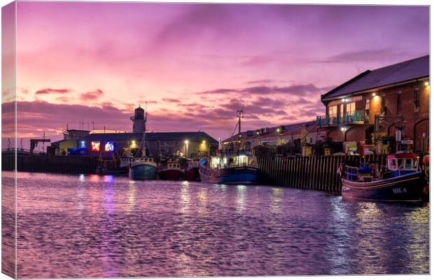 Scarborough Harbour Yorkshire Canvas Print by Tim Hill