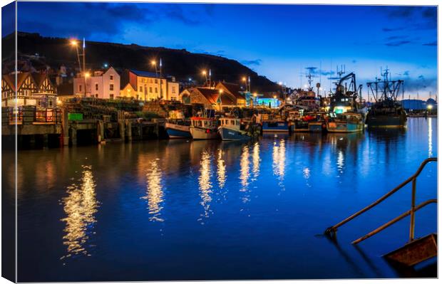 Serenity of Scarborough Harbour Canvas Print by Tim Hill