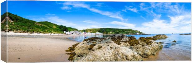 Porthdinllaen Beach Panoramic Canvas Print by Tim Hill