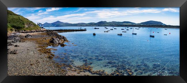 Porthdinllaen Bay Panoramic Framed Print by Tim Hill