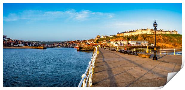 Whitby Pier Panoramic Print by Tim Hill
