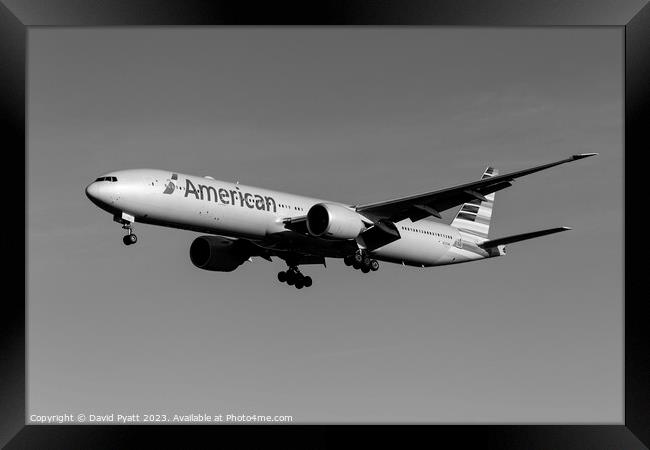 American Airlines Boeing 777-323     Framed Print by David Pyatt