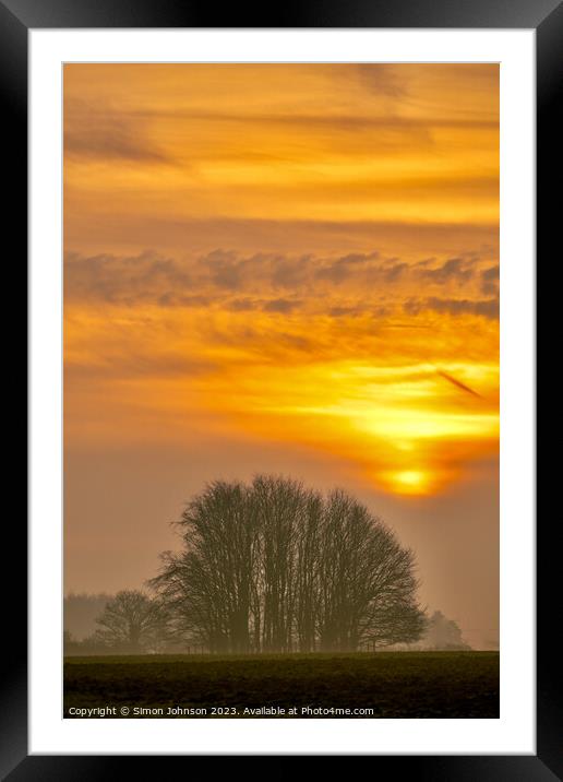 Cotswold dawn Framed Mounted Print by Simon Johnson