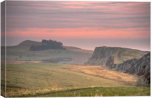 Hadrians Wall Canvas Print by Peter Bardsley