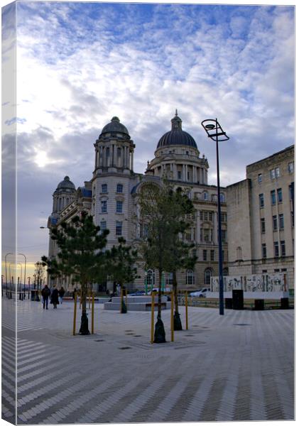 Early Morning Liverpool Canvas Print by Steve Smith