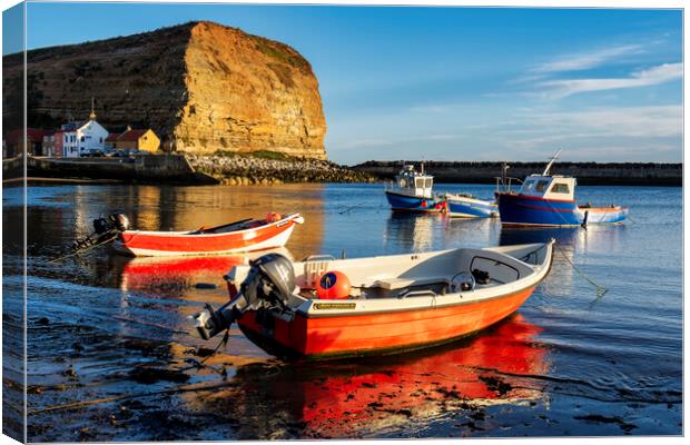 Serenity in Staithes Canvas Print by Tim Hill