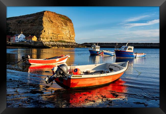 Serenity in Staithes Framed Print by Tim Hill