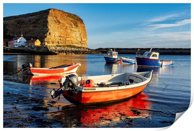 Serenity in Staithes Print by Tim Hill