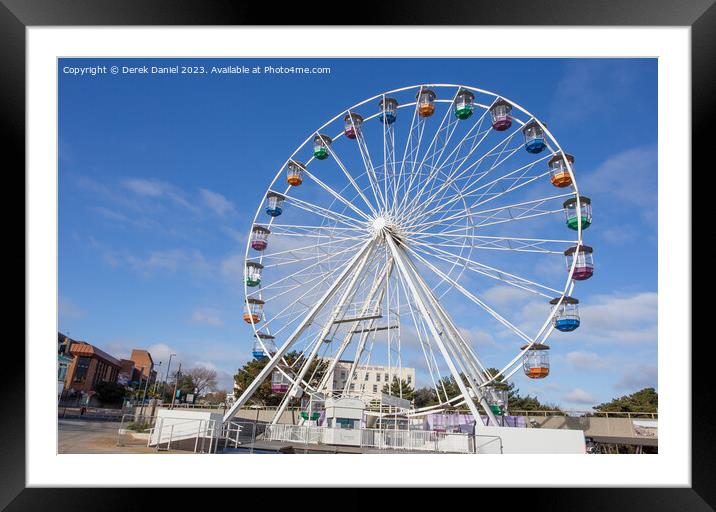 Amazing View from The Bournemouth Big Wheel Framed Mounted Print by Derek Daniel