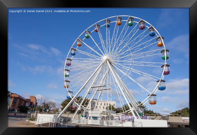 Amazing View from The Bournemouth Big Wheel Framed Print by Derek Daniel
