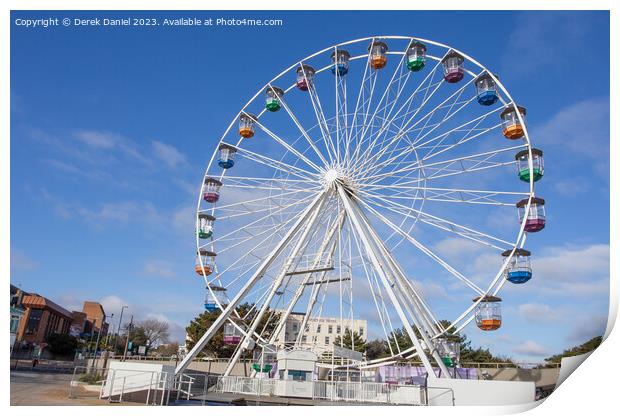Amazing View from The Bournemouth Big Wheel Print by Derek Daniel