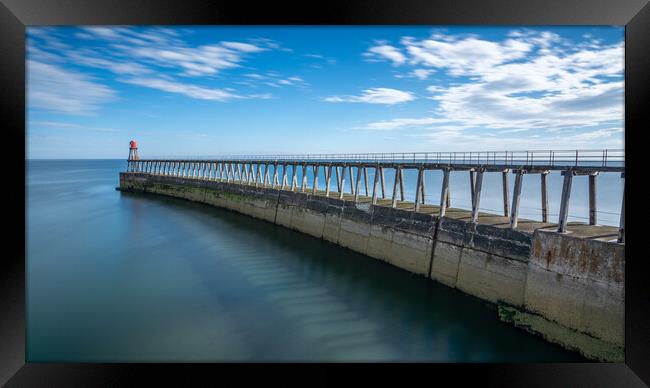 Whitby East Pier Extension Framed Print by Tim Hill