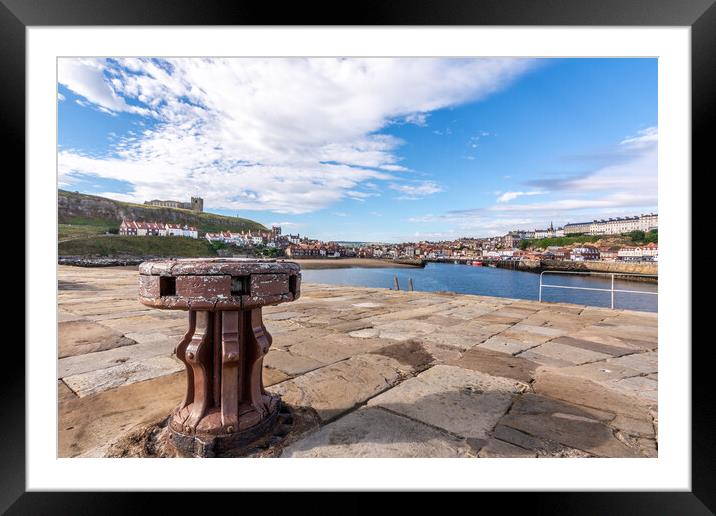 Whitby Harbour Scene Framed Mounted Print by Tim Hill