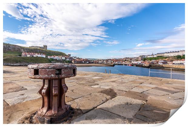 Whitby Harbour Scene Print by Tim Hill