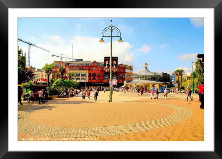 Town centre, Bournemouth, Dorset. Framed Mounted Print by john hill