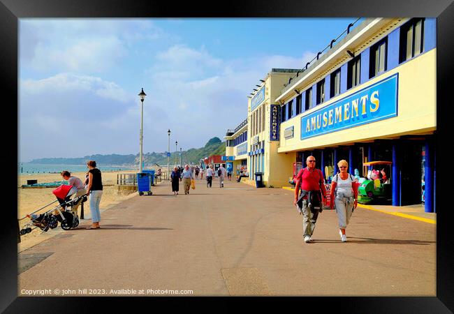 Promenade, Bournemouth, Dorset. Framed Print by john hill