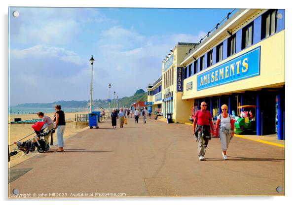 Promenade, Bournemouth, Dorset. Acrylic by john hill