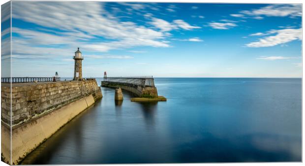 Whitby East Pier Canvas Print by Tim Hill