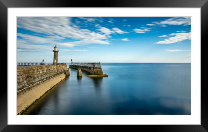 Whitby East Pier Framed Mounted Print by Tim Hill