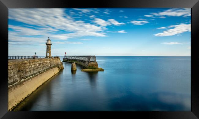 Whitby East Pier Framed Print by Tim Hill