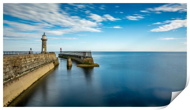 Whitby East Pier Print by Tim Hill